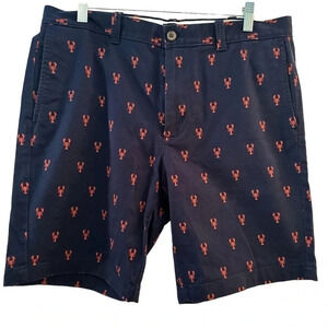 J. Crew navy Bermuda shorts with red lobster print
